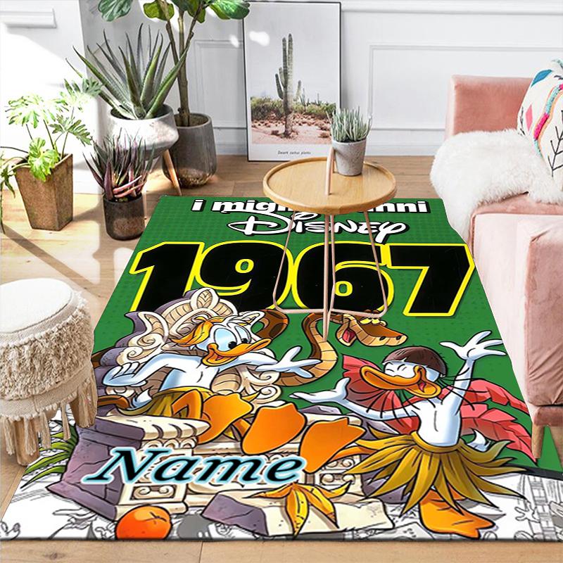 Custom 1Pc Donald Duck'S Garden Fun Rug Office Carpet Indoor Outdoor Entrance Doormat Nonslip Soft And Comfortable Living Room D91637