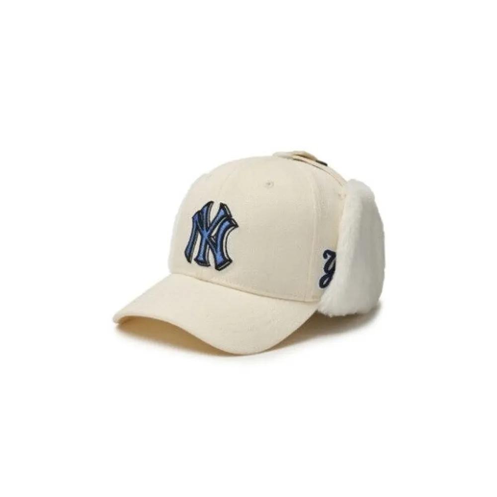 [MLB] Kids  Cap JQT 7AWMMT146-50CRD Monotive Travel Artwork Earflap Cap New York Yankees F3
