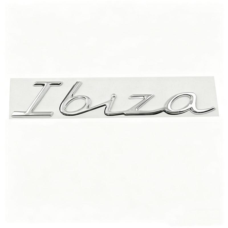 3D Metal Ibiza Car Letter Stickers Rear Trunk Emblem Accessories