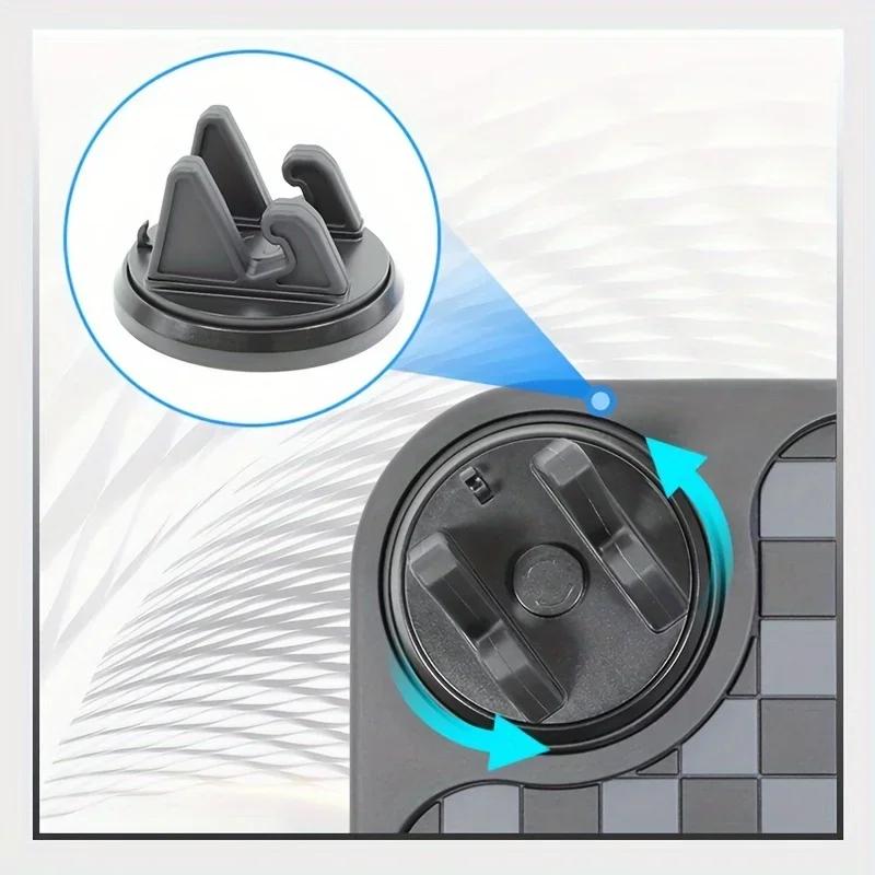 Car Dashboard Cell Phone Navigation Bracket + Anti-slip Mat Multifunctional Storage Items in the Car Brake Items Anti-fly Out