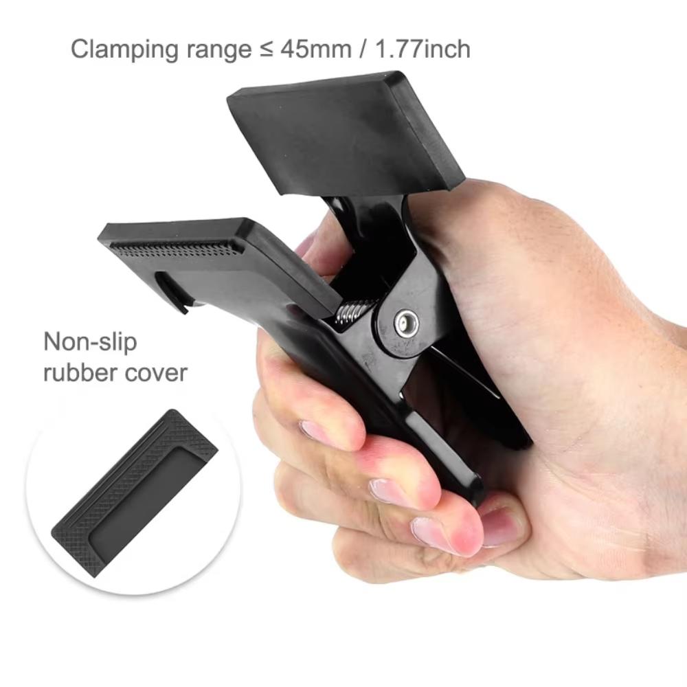 Metal Camera Clip Clamp Flash Holder Mount with 360 Swivel Photography Ball-Head 1/4" Threaded Screw for Camera Tripod SLR DSLR