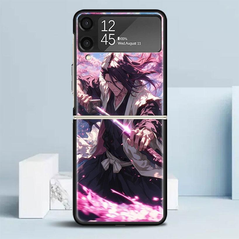 

Bleach Kuchiki Byakuya Phone Case For Samsung Galaxy Z Flip7 Flip6 5G Flip5 Flip4 Flip3 ZFlip 7 6 3 4 5 Shockproof Back Cover Ga Samsung Z Flip 3