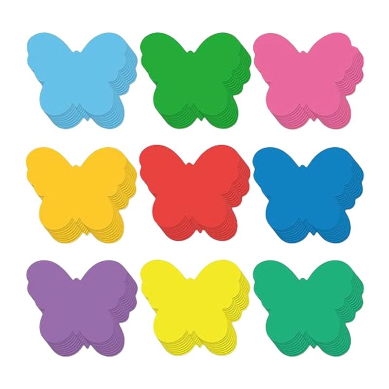 108 Pcs Colorful Flower Cutouts Spring Bulletin Board Decorations Butterfly Cutout Flower Die Cut School Office Supplies