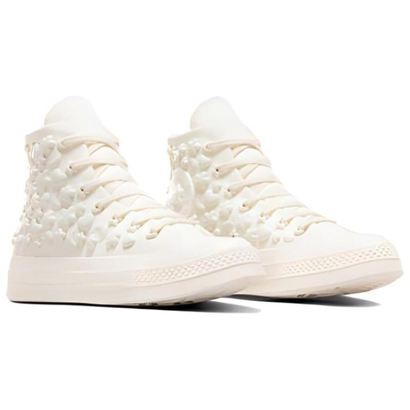 Converse Chuck 70 3D Charms Anti-Slip Abrasion Resistant High Top Espadrilles Women's Beige