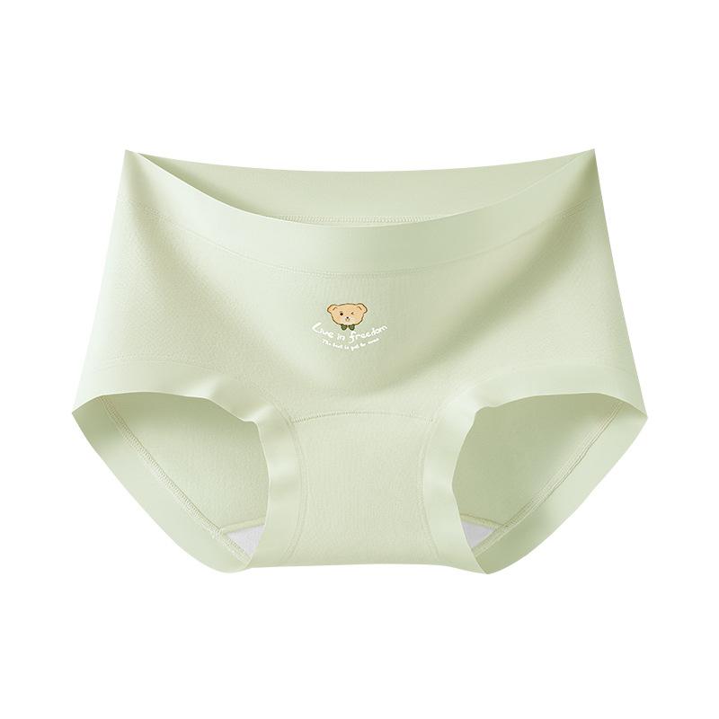 Ladies Spring Bear Cotton Soft Antibacterial Extended Crotch Trackless Underwear