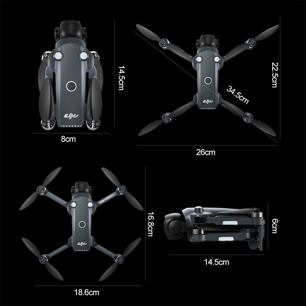 Nouveau Drone V988 8K HD Double Caméra 4K Télécommande Professionnelle avec Écran WIFI 5G Moteur Brushless Quadricoptère Pliable GPS