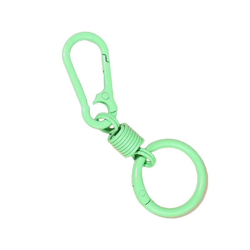 Colorful Zinc Alloy Carabiner Keychain with Rebound Finger Ring