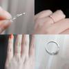 Premium Quality Women Simple Elegant Mini Crystal Eternity Engagement Ring