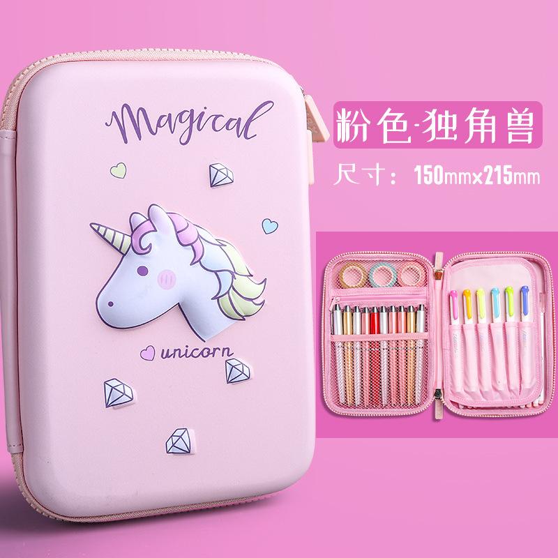 3D EVA Unicorn Astronaut Pencil Case Large Capacity Cartoon Stationery Box Pencil Box Student Pen Case School Gifts