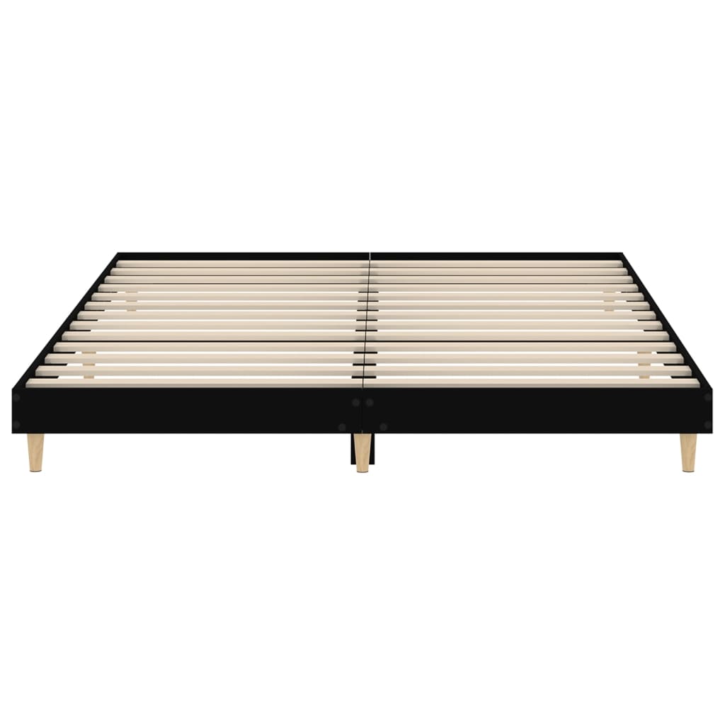 VidaXL Bettgestell Schwarz 200x200 cm Holzwerkstoff