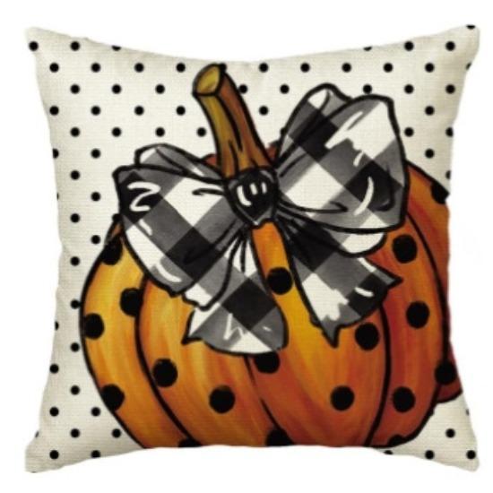 Halloween Decoration Pumpkin Ghost Linen Throw Pillow Cover Car Sofa Lumbar Pillow Cushion