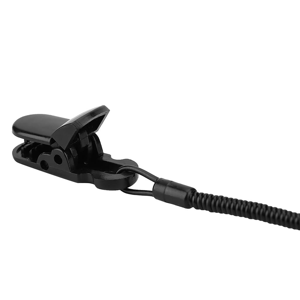 3pcs Black Retainer Hat Clip for Fishing Apparel Holder and Coiled Cord Leash Sailing Hat Clip