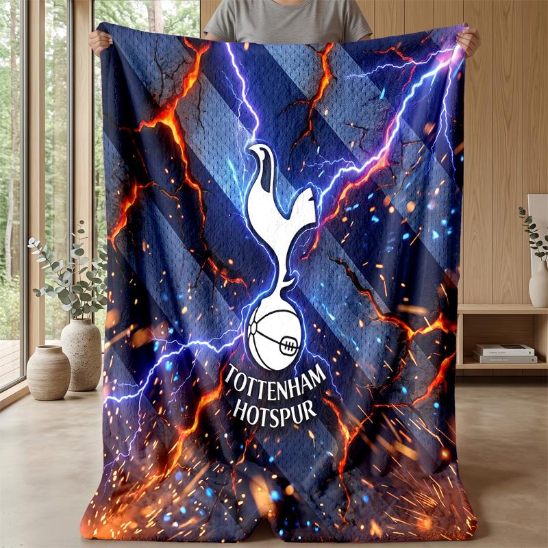 Tottenham Hotspur Theme Blanket Soft Flannel Blanket Plush Throw Blanket Cozy Sofa Bed Blanket for Home Decor