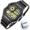 Casio Standard AE-1200WH-1B Men's Watch Black Resin Strap Water Resistant Analog Digital
