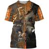 Boar Hunting Pattern Polo Shirt, Outdoor Hunting Casual Top for Hunting Enthusiasts
