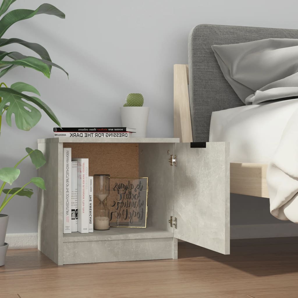 Nightstands 2 Pcs Concrete Grey 40 X 39 X 40 Cm