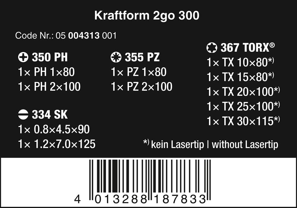 Wera 05004313001 Driver Set "Wera 2go"