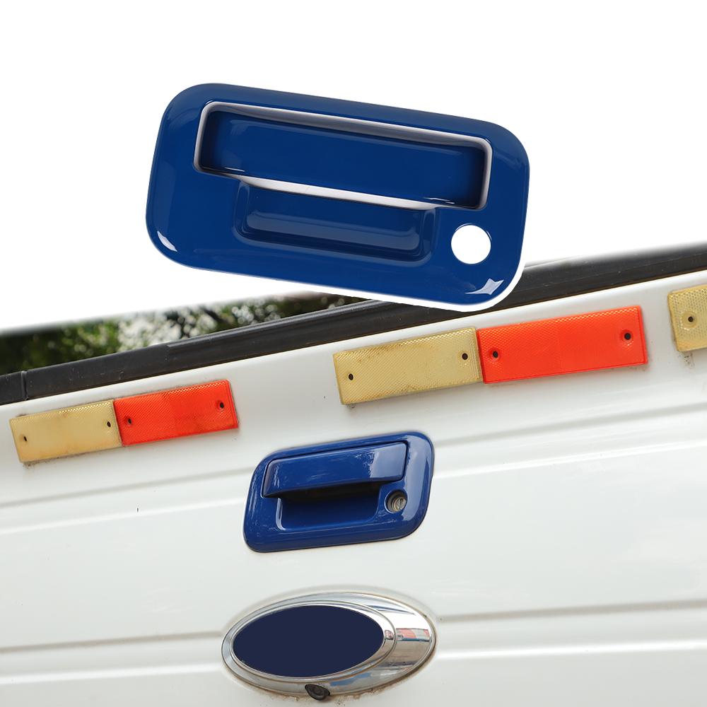 For 2004-2014 Ford F150 F-150 Blue Tailgate Door Handle Cover Trim No Cam Hole