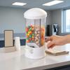 Countertop Candy Dispenser with Three Compartments Clear Rotating SpaceSaving Snack