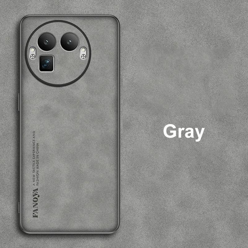 

EUCAGR For Realme GT8 Pro PU Leather Phone Case For Realme GT 8 RealmeGT8 5G Back Cover Silicone Shockproof Full Protection For Realme GT8 Pro серый