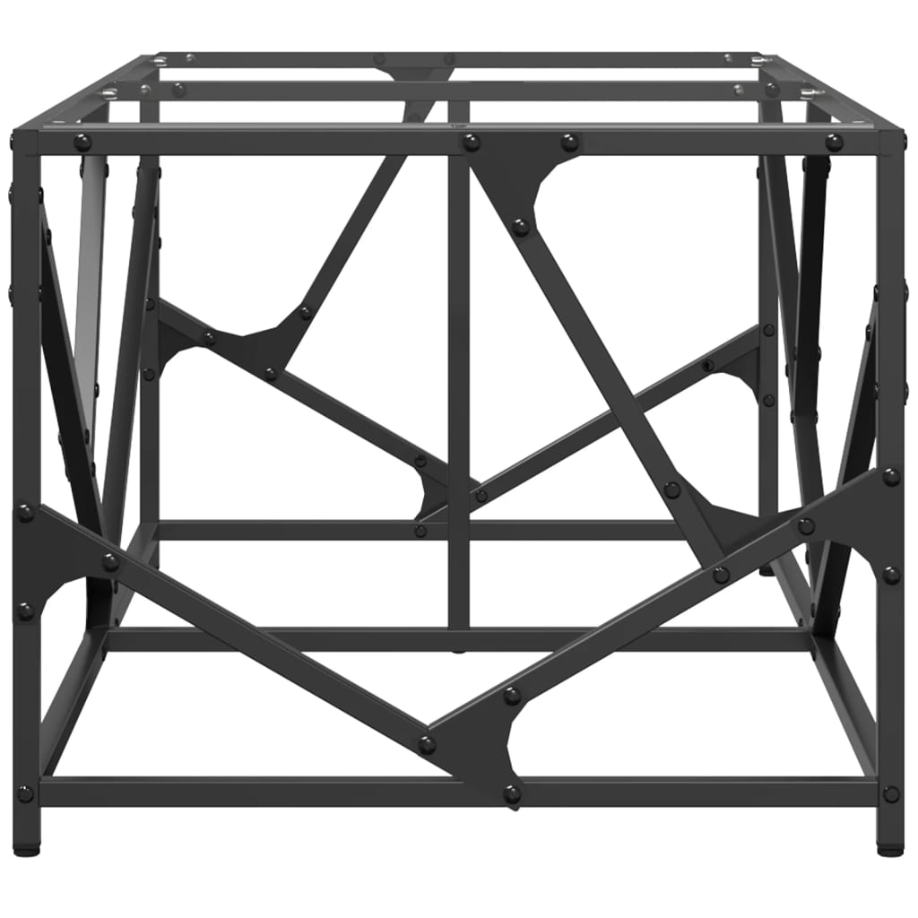 Coffee Table with Glass Top, 98.5x50x41 Cm, Steel