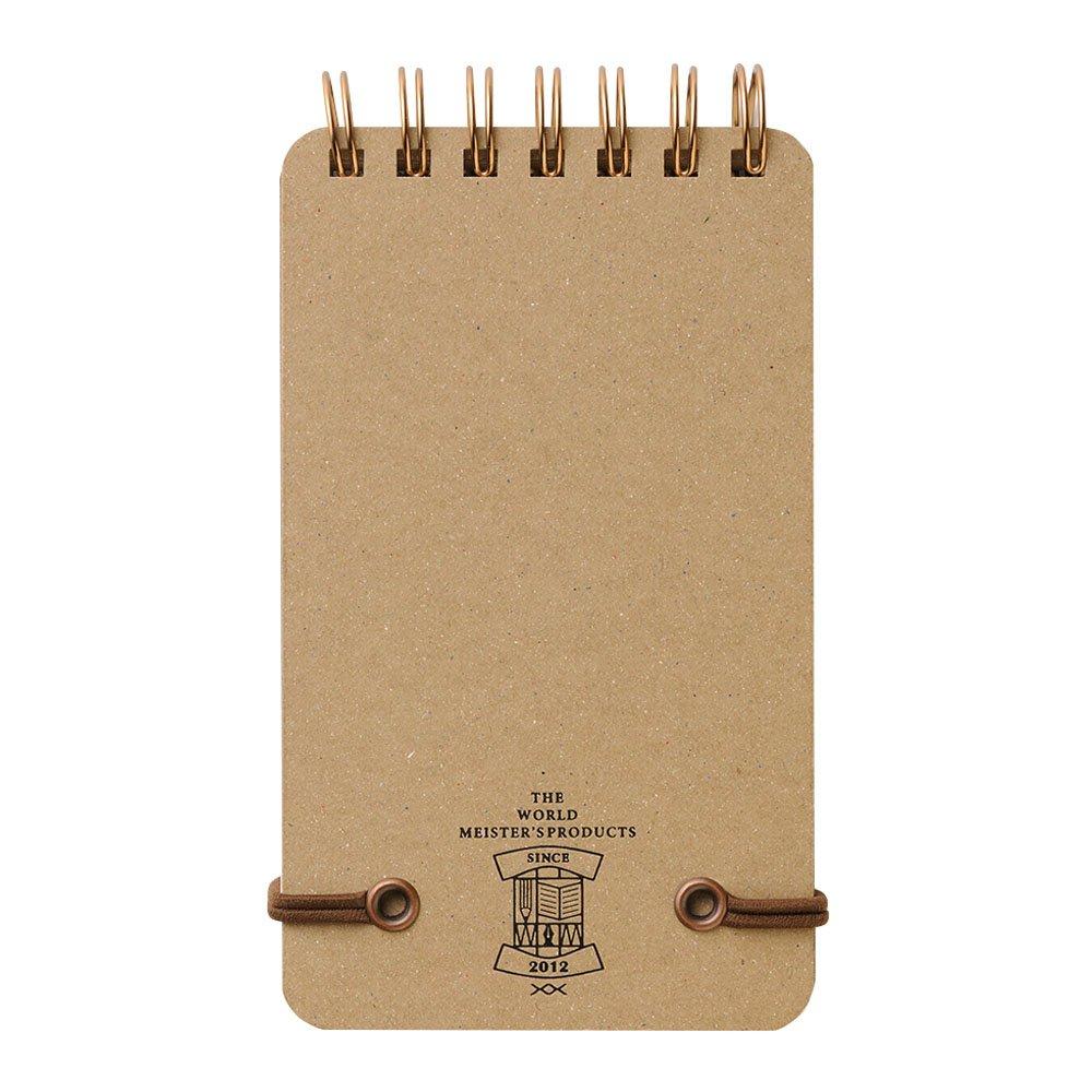 Midori Memo Pad WM Ring Memo Grain Black 11796006 - Stylish Pocket Notebook