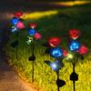 LED Solar Light Waterproof Rose Flowers Lamp Outdoor Decorative for Garden Yard Lawn Path Lighting Holiday Wedding Decor