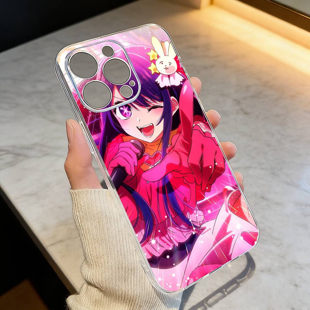 

Oshi No Ko AI-Anime C-Cute Phone Case For iPhone 17 16 15 14 13 12 11 Mini Pro Max Plus Transparent Cover iPhone16se4