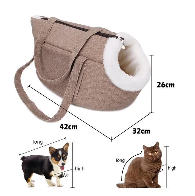 Warm Cat Bag Carrier Winter Transport for Cats Cat Backpack Carrying Bags Cat Bed Plush Pet Carrier for Cat Travel Dog Puppy Bag
