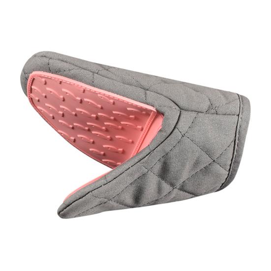 1Pc Silicone Insulated Gloves Cotton Filled Oven Mitts Heat Resistant Oven Gloves Kitchen Baking Grilling Helper