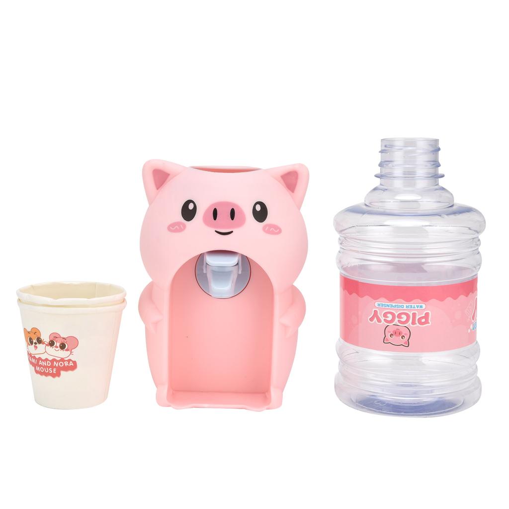 Mini Water Dispenser Cute Simulation Cartoon Kitchen Toy for Children Home KitchenPink Pig