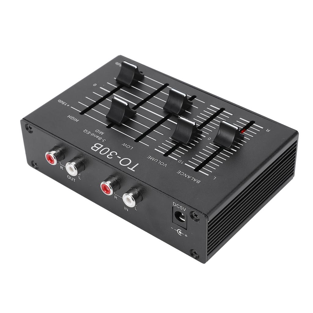 EQ Equalizer Stereo High Medium Low 3 Band Sound Channel Balance Volume Control Preamp