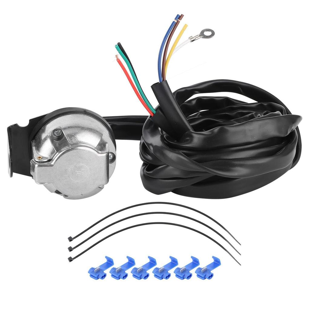 Trailer Connector Trailer Cable Socket 7 Pin Power Supply Safety Aluminum Alloy Socket Oxidation