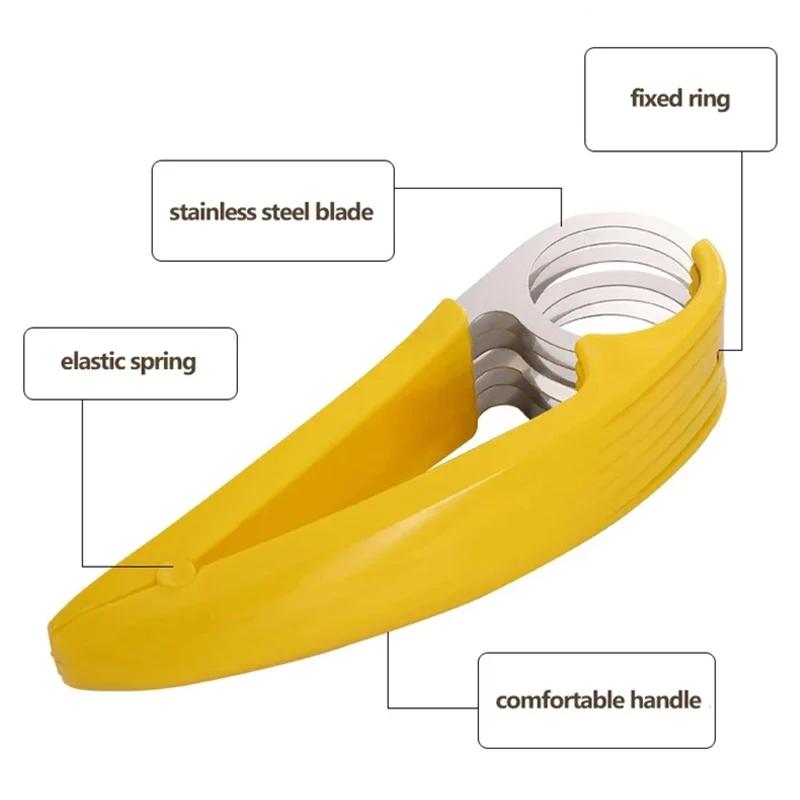 Kitchen Manual Banana Slicer Sausage Chopper Stainless Steel Cucumber Salad Cutter Fruit Vegetable Food Processors Cooking Tools