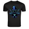 Stealth Ninja Krieger Mit Schwertern Grafik T-Shirt