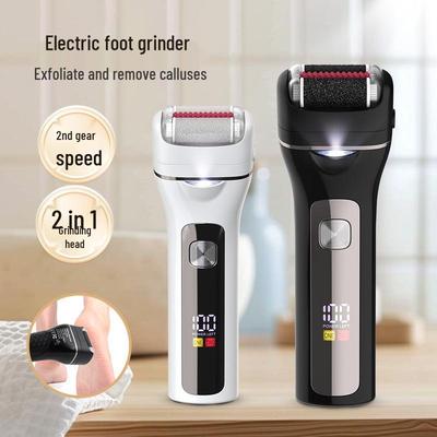 Dual-Speed Electric Foot File with Digital Display & Light for Callus Removal - New Model