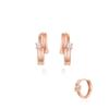 Silver One-Touch Cubic Earrings Sc24B28E