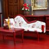 1:12 Dollhouse European Style Chaise Lounge, Ornate Vintage Sofa for Miniature Room, Dollhouse Furniture Scene Prop
