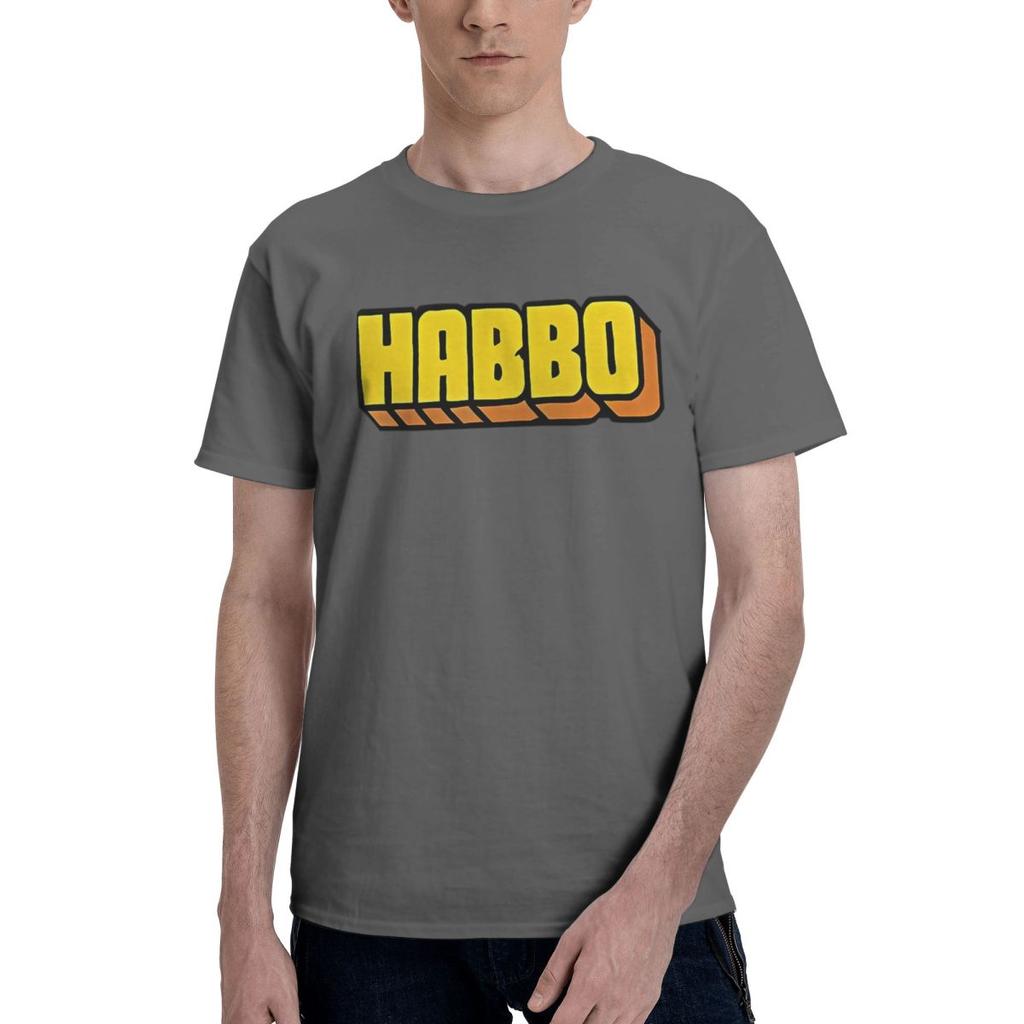 Habbo Hotel 100 Cotton Casual Breathable Confortable Men Top Mens TShirts Graphic Tee