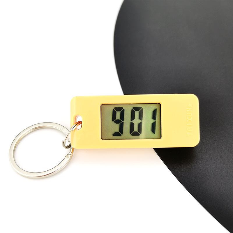 Student Candy Color Digital Keychain Watch - Silent Mini Clock Gift