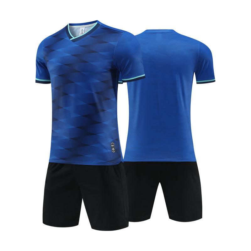 Short-sleeved Football Jersey Set Adult Children's Football Training Jersey Team Summer Game Jersey