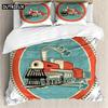 Train In Driving 3Pcs Bedding Sets 3D Digital Printing Custom Quilt Duvet Cover Set  Home Queen King Quilt Pillowcase