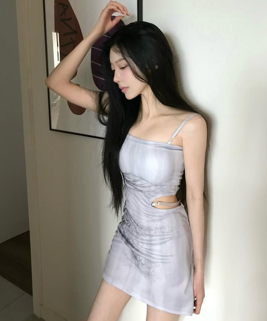 Etosome Side Cut-Out Mini One-Piece (White)