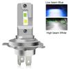 1Pcs H4 LED Moto Headlight Bulb 60W 6000LM Halogen Size Motorcycle Light Hi-Lo Beam Turbo Fan Super Bright 6000K 12V