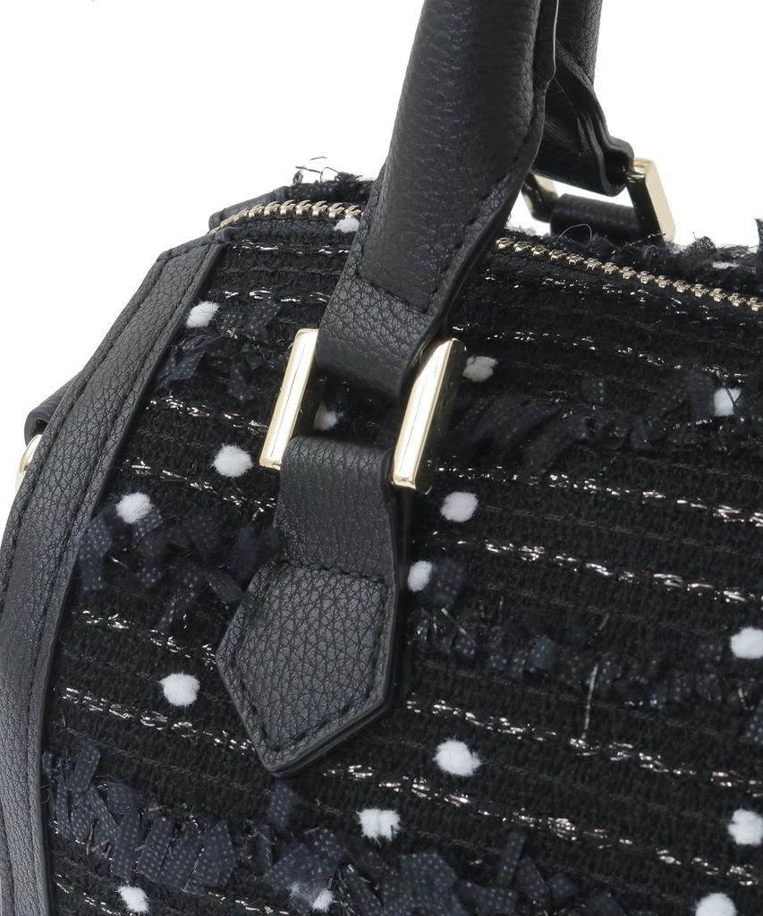 Maison de Fleur LINTON Tweed Mini Boston Ivory 2-Way Bag, Women's,