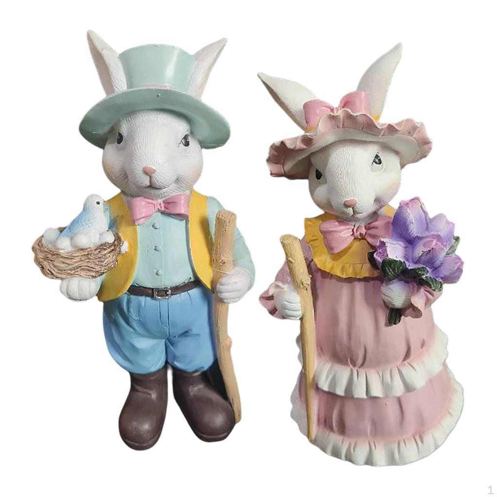 Osterhase Skulptur Foto Requisiten Basteln Figur Größe Garten Kaninchen Statuen für Hof Pastoral