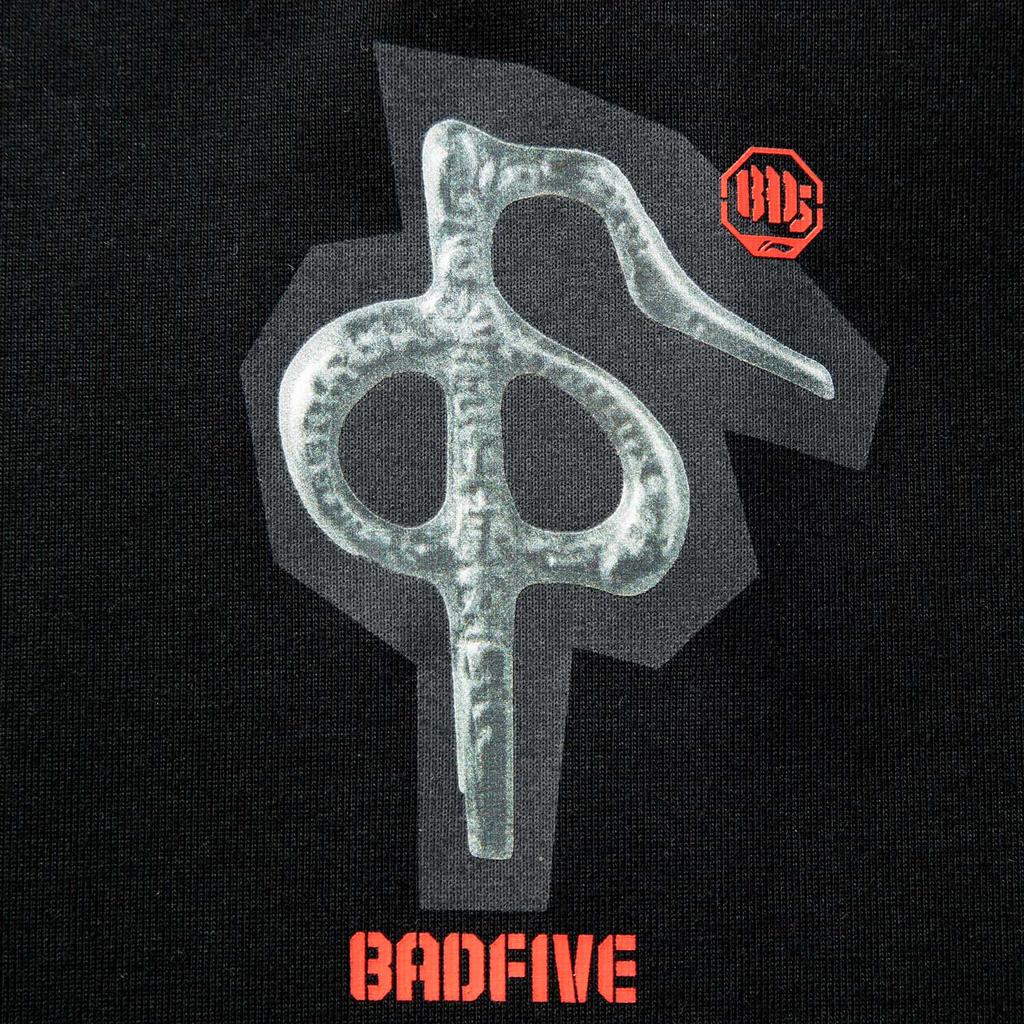 Li-Ning Minimalist Versatile Letter Print Round Neck Pullover Breathable Short Sleeve T-Shirt Men Tops Black AHSVA35-3