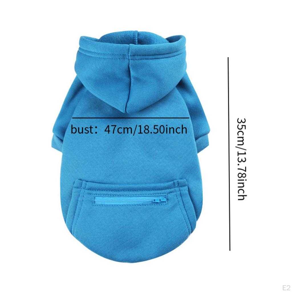 Hunde Hoodie Kleidung Pullover Kostüm Warm Weich mit Tasche Mantel Jumpsuit Outfit für