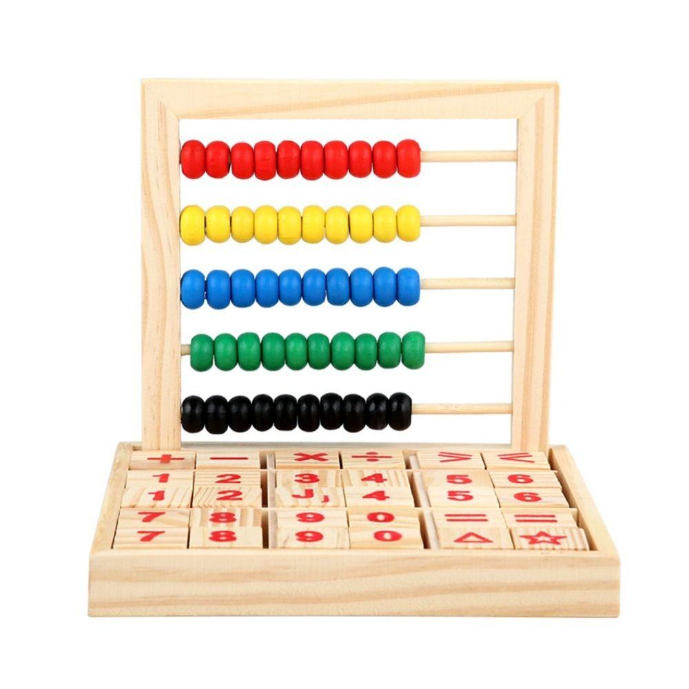 Creative Abacus for Kids Wooden Montessori Educational Toy  Hand-eye Coordination
