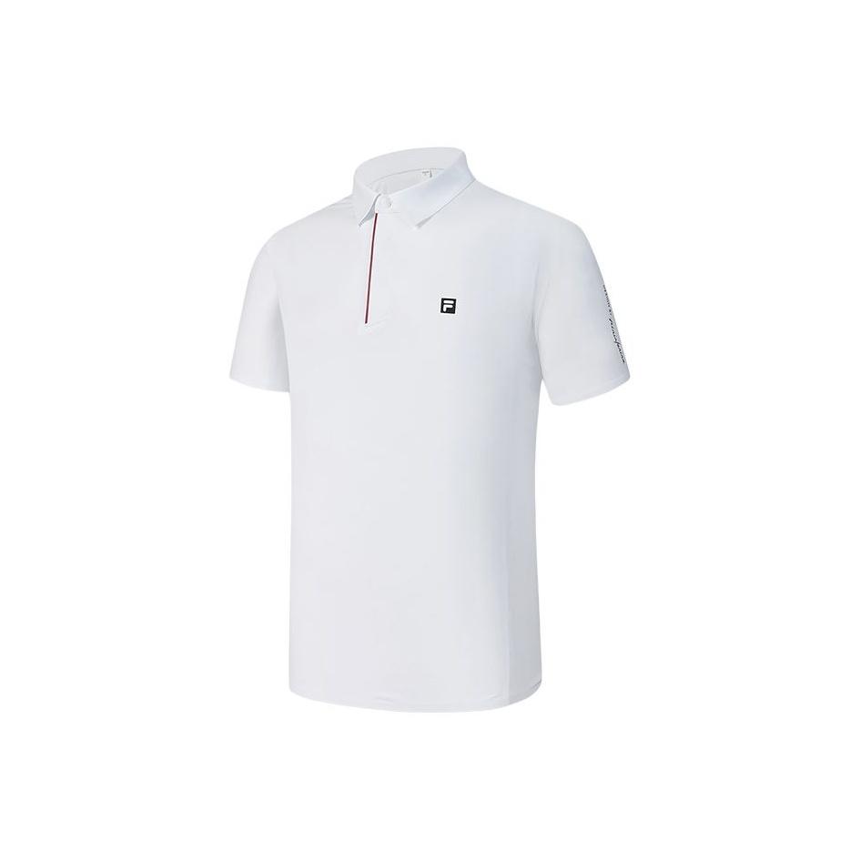 FILA Golf Series Breathable Sun Protection Durable Short Sleeve Polo Shirt Men tops Jade-White A11M425148F-WT